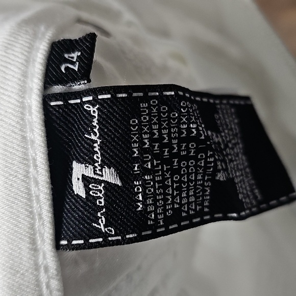 7 For All Mankind White Jeans with Black Details‎ - Picture 5 of 9